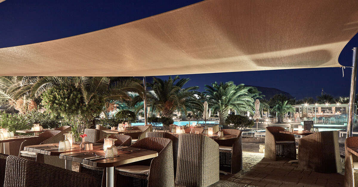 Ein Foto von der Terrasse im Santo Miramare Resort