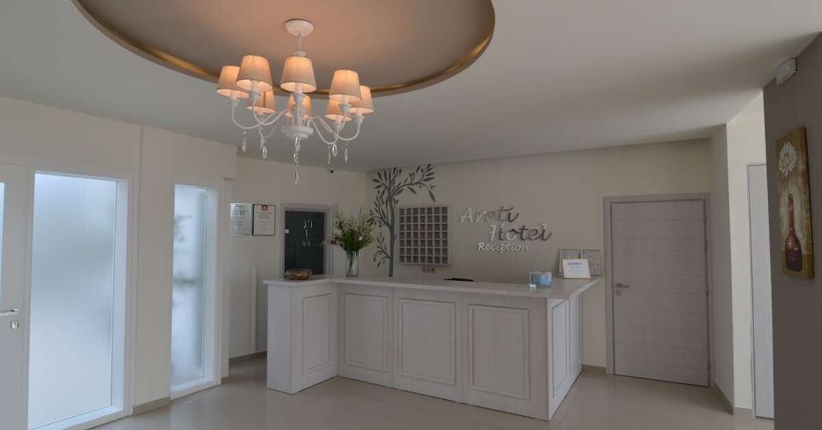 Een foto van het interieur van Hotel Areti