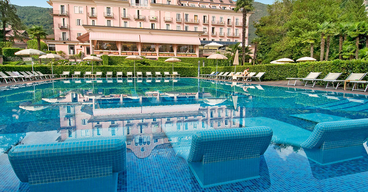 Een foto van de buitenkant van Hotel Simplon