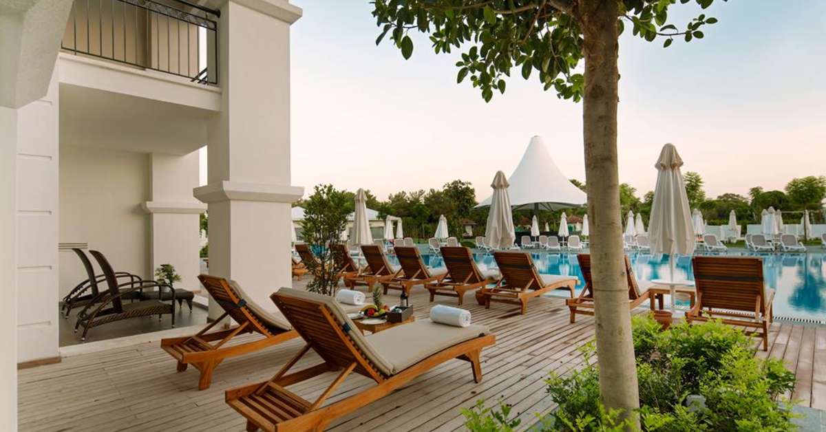 Een foto van het zwembad bij Titanic Deluxe Golf Belek