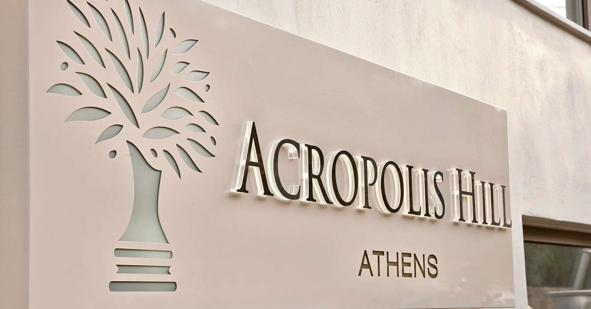 Een foto van de buitenkant van Acropolis Hill
