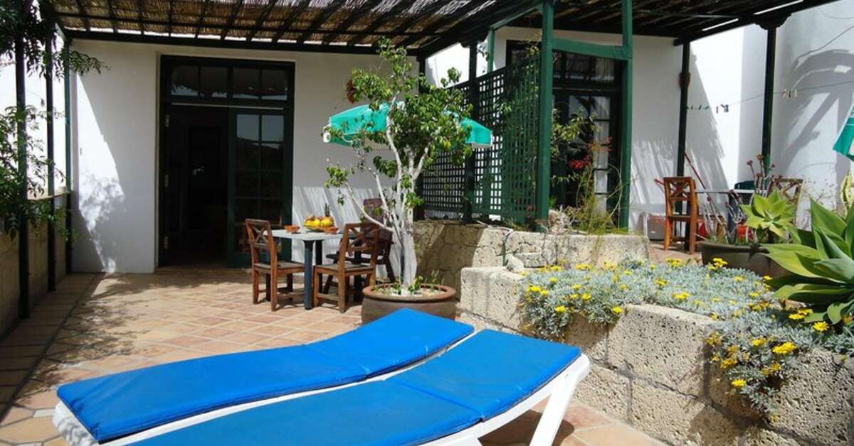 Een foto van het terras bij Casa San Miguel