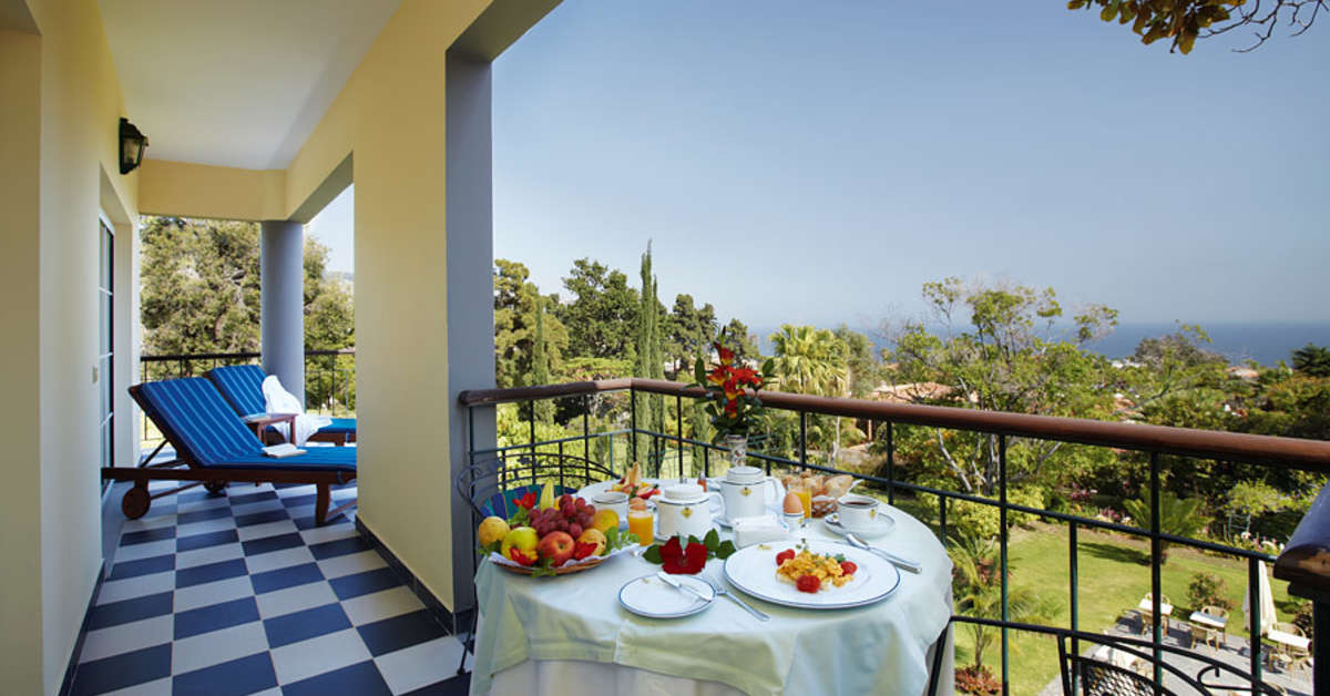 Een foto van het terras bij Quinta Jardins do Lago