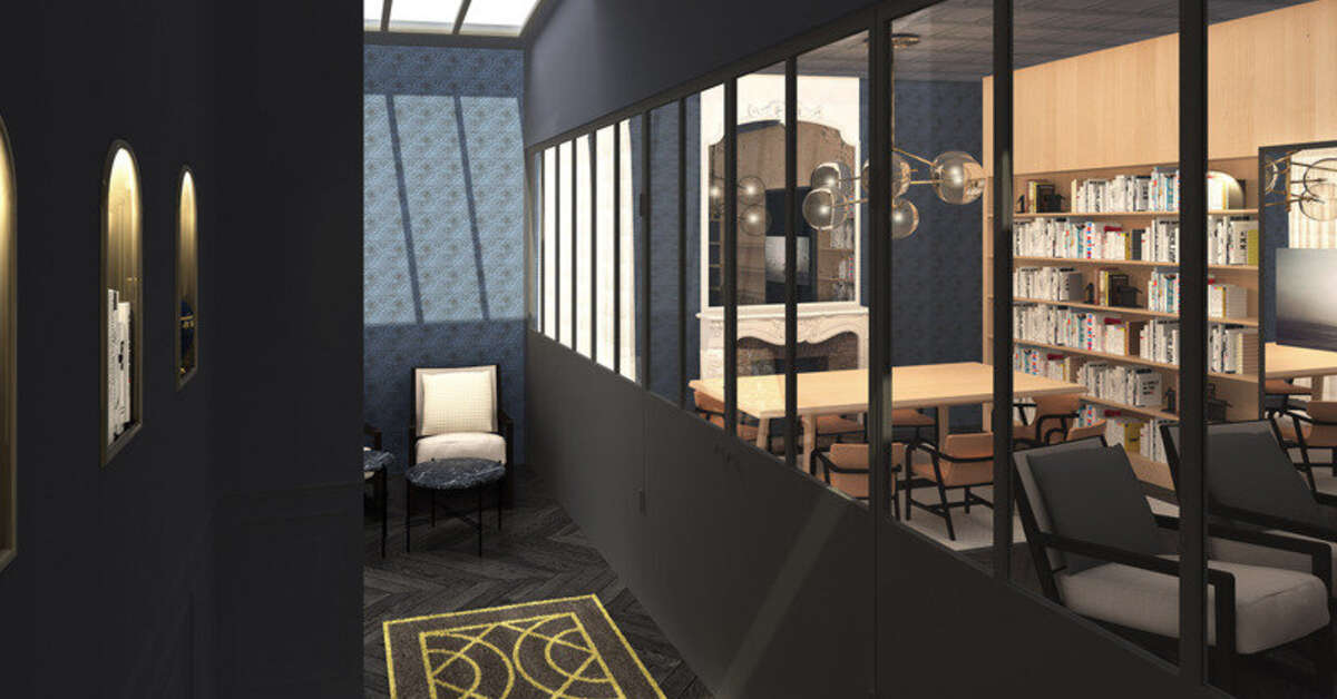 Een foto van het interieur van Hotel Square Louvois