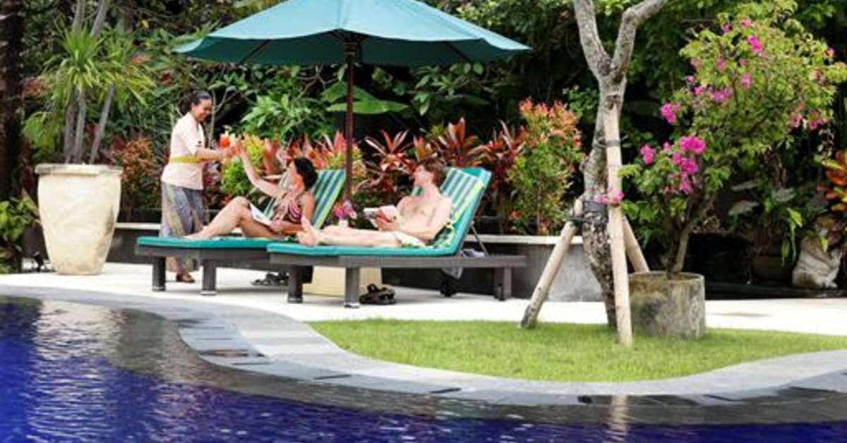 Een foto van het zwembad bij Vila Shanti Beach Hotel