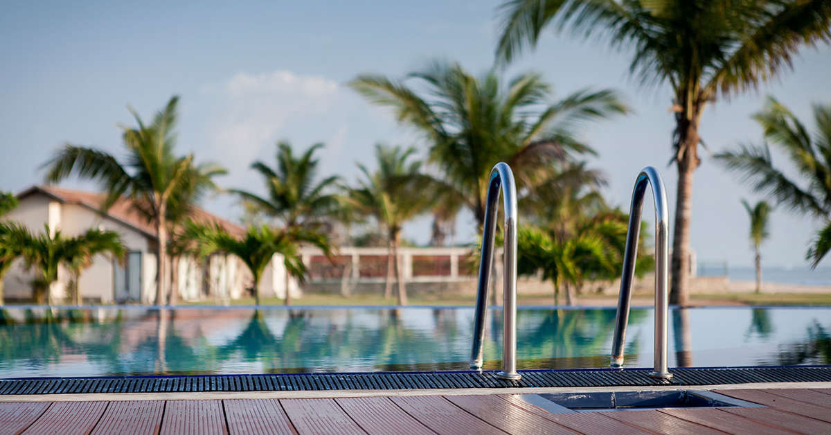 Een foto van het zwembad bij The Calm Resort & Spa