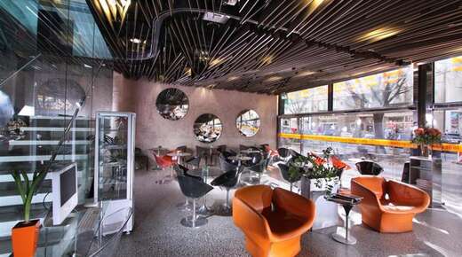 Een foto van het interieur van Hotel Metropol