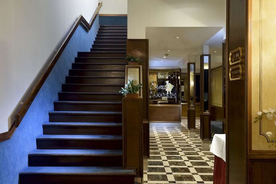 Een foto van het interieur van Hotel Amadeus