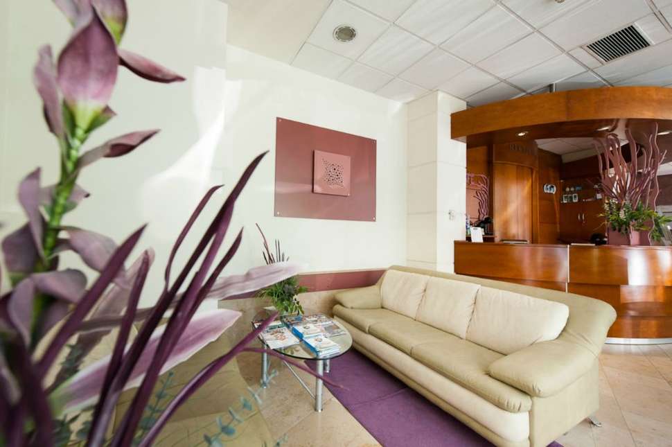 Een foto van het interieur van Hotel Alexander