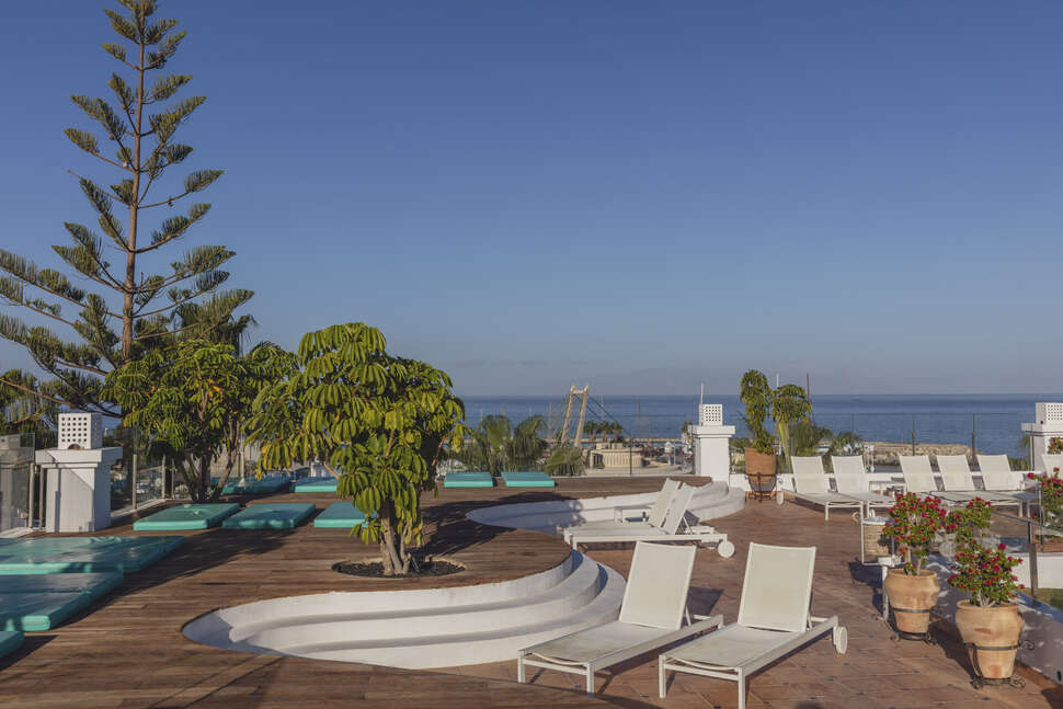 Een foto van het terras bij Flamingo Beach Mate