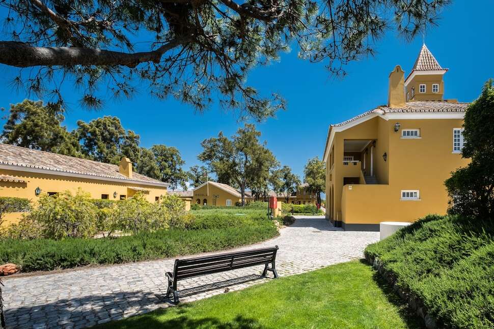 Ein Foto von der Terrasse im Vila Gale Albacora