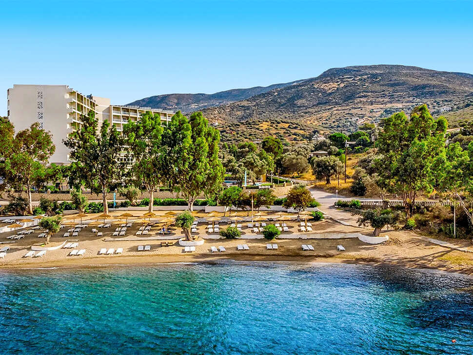 Een foto van het strand bij Evia Riviera Resort