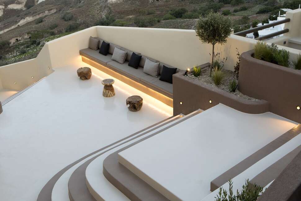 Ein Foto von der Terrasse im Elessa Hotel