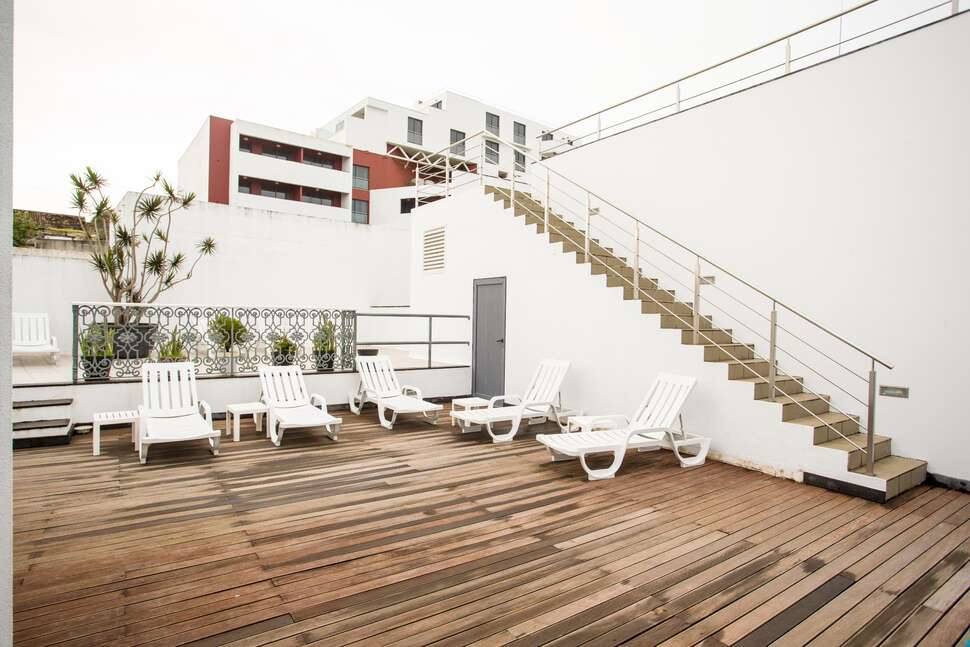 Ein Foto von der Terrasse im Aparthotel Antillia