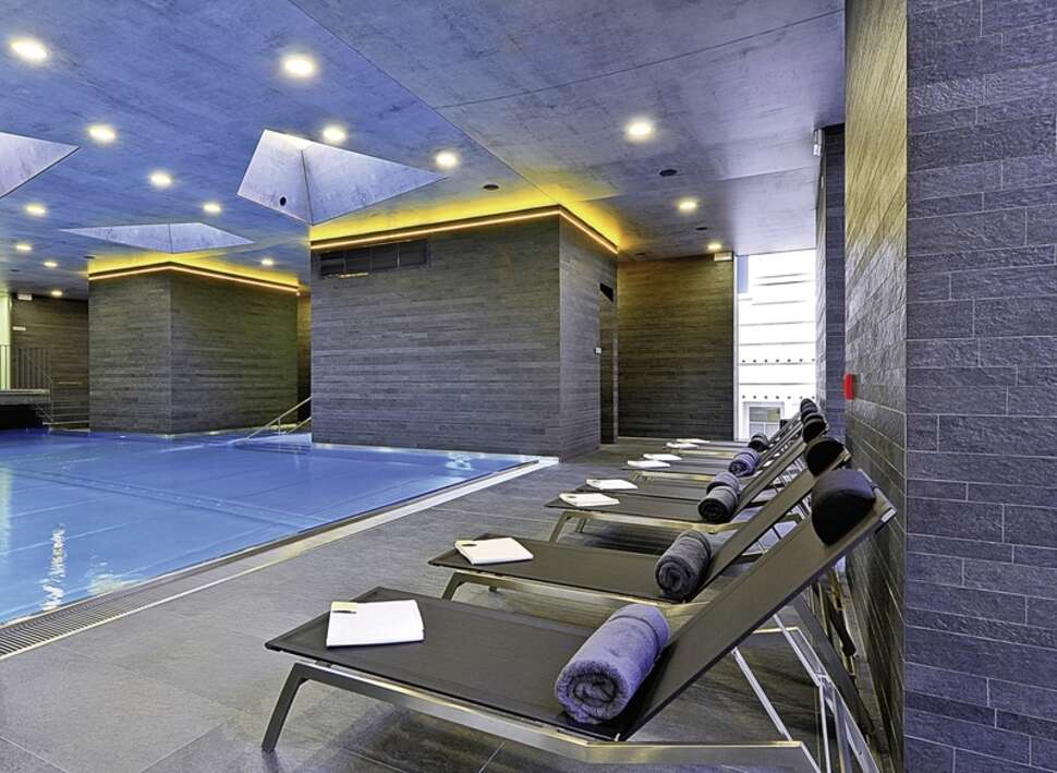 Ein Foto vom Pool im Grandhotel Pupp
