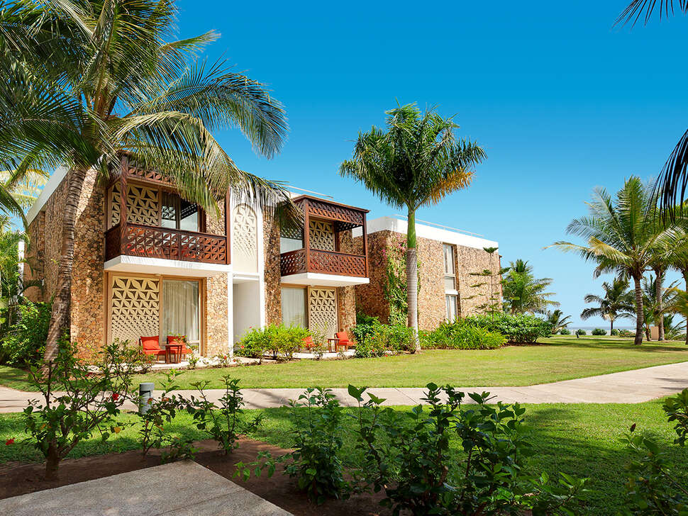 Ein Foto von der Außenansicht des Melia Zanzibar