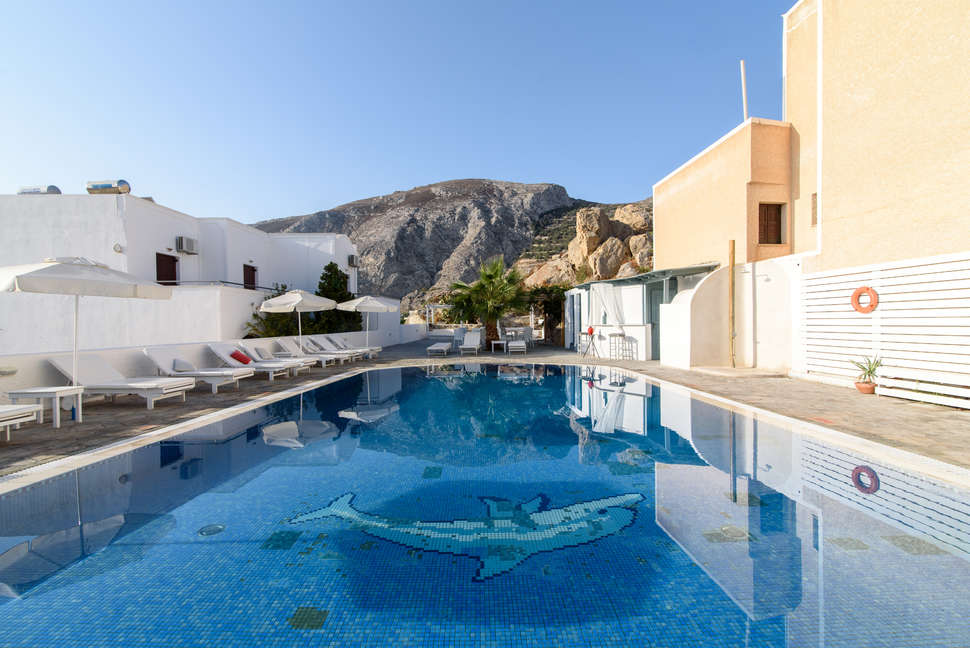 Ein Foto vom Pool im Iris Boutique Hotel