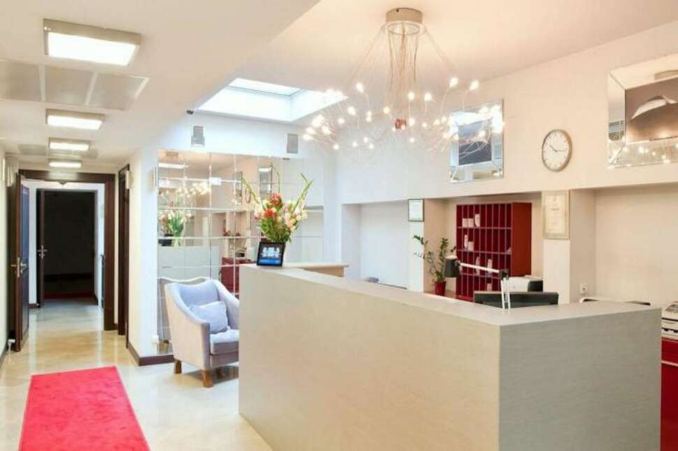 Een foto van het interieur van Hotel Unicus