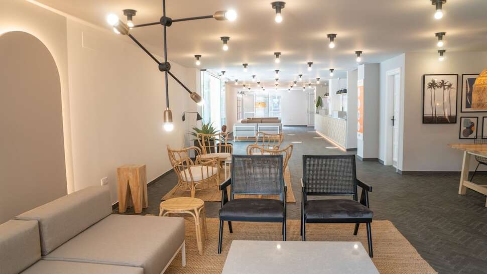Een foto van het interieur van Hotel Coral Compostela Beach
