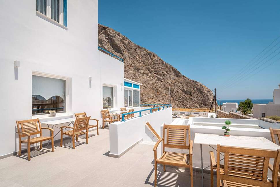 Ein Foto von der Terrasse im Marianna Hotel