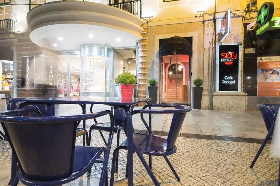 Een foto van het terras bij My Story Hotel Rossio