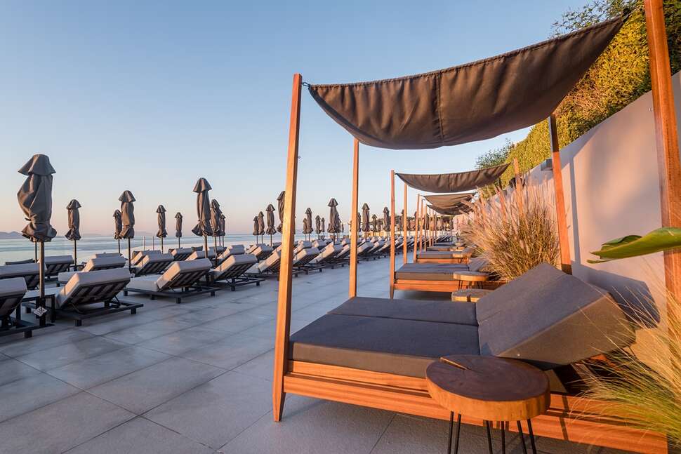 Ein Foto von der Terrasse im Michelangelo Resort & Spa