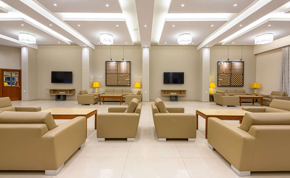Een foto van het interieur van Lagas Aegean Village