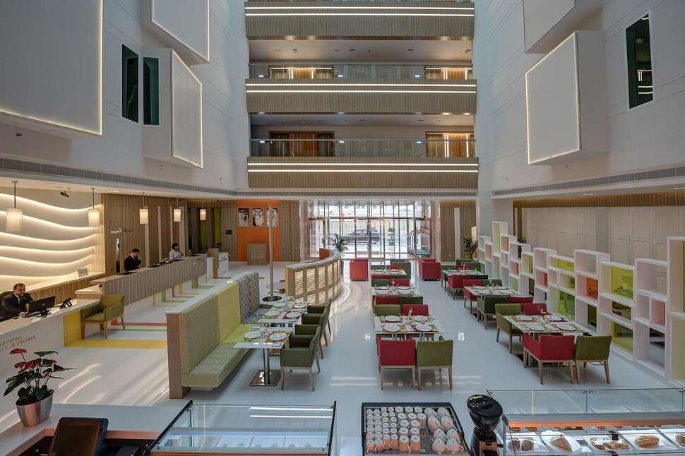 Een foto van de faciliteiten bij Al Khoory Atrium Hotel