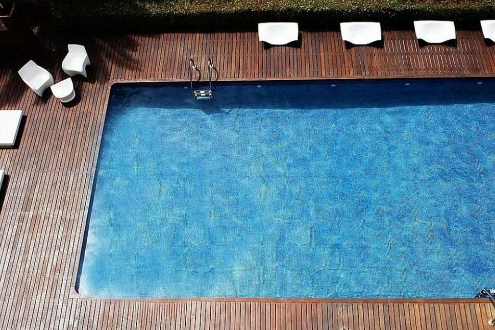 Ein Foto vom Pool im Hotel Magnolia