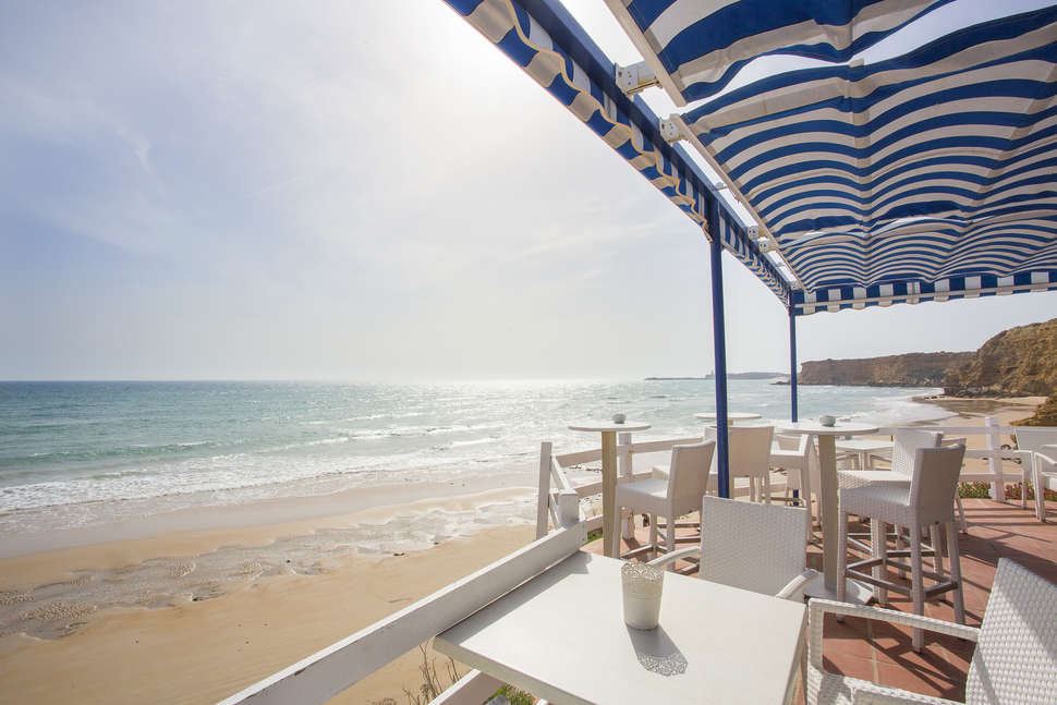 Ein Foto von der Terrasse im Hipotels Flamenco Conil