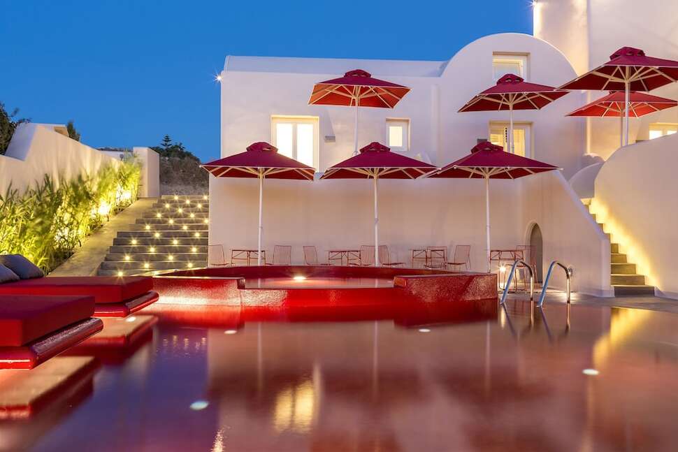 Een foto van het zwembad bij Art Hotel Santorini