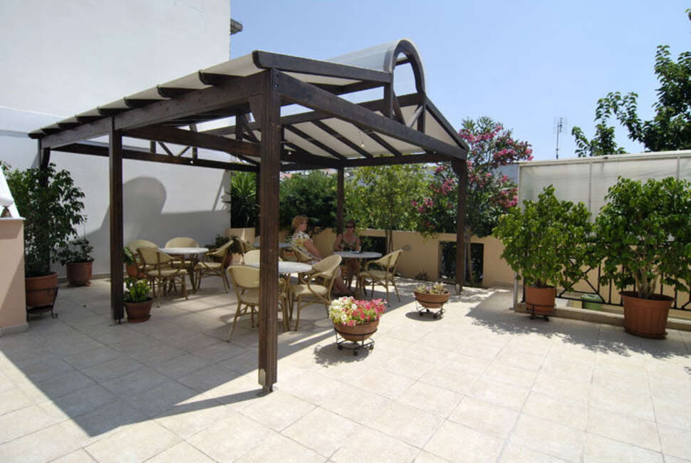 Een foto van het terras bij Dias Studios