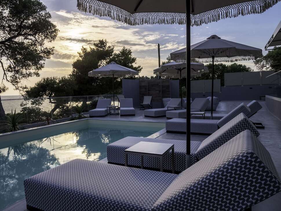 Ein Foto vom Pool im Casa Bloo