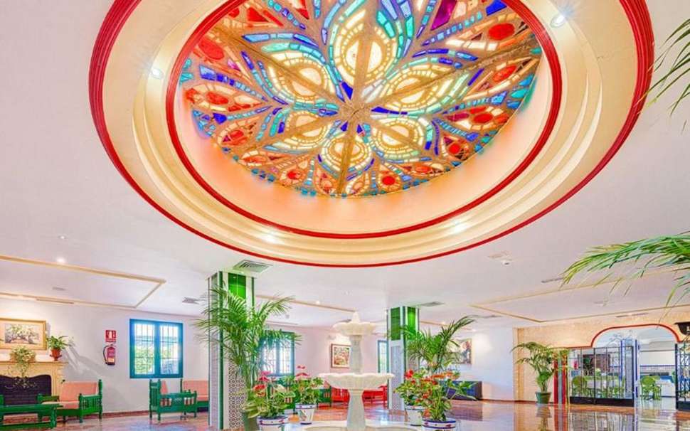 Een foto van het interieur van Globales Pueblo Andaluz