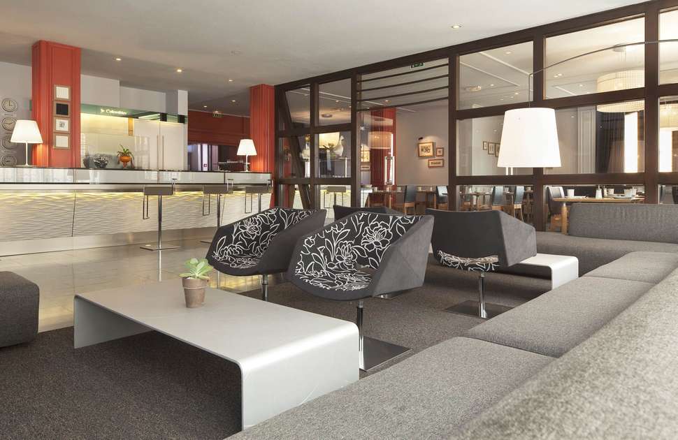 Een foto van het interieur van Hotel Le Colombier
