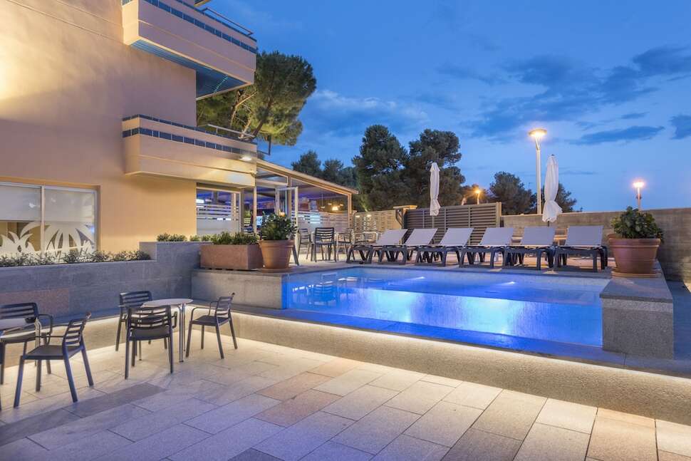 Ein Foto von der Terrasse im 4R Hotel Playa Park