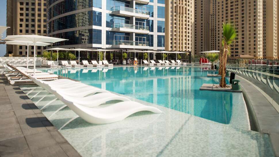 Een foto van een overzicht van InterContinental Dubai Marina