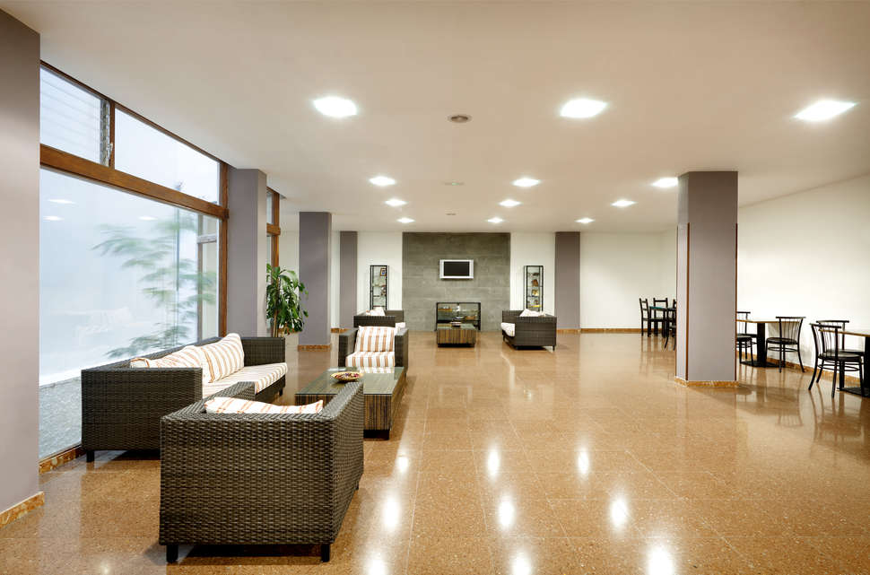 Een foto van het interieur van Hotel Faycan