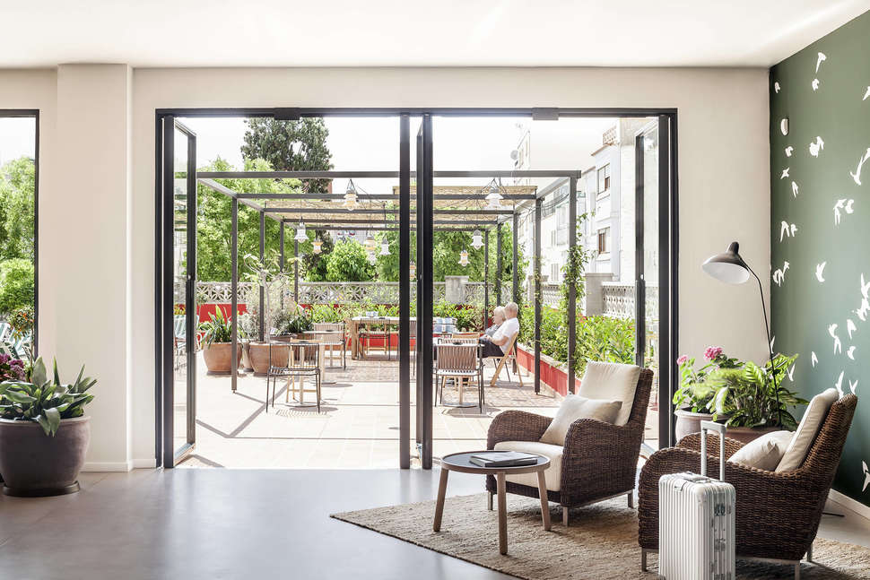 Een foto van het interieur van Aqua Hotel Bertran