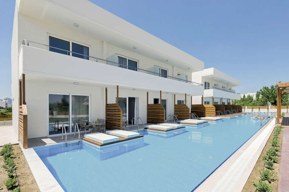 Een foto van een overzicht van Afandou Bay Resort Suites