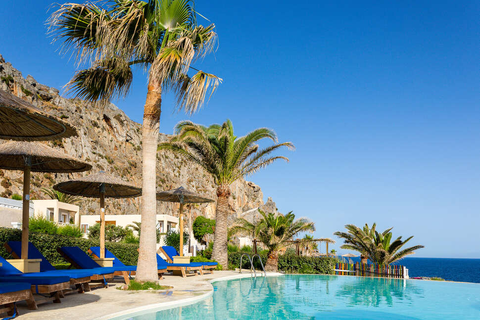 Ein Foto vom Pool im Kalypso Cretan Village Resort & Spa