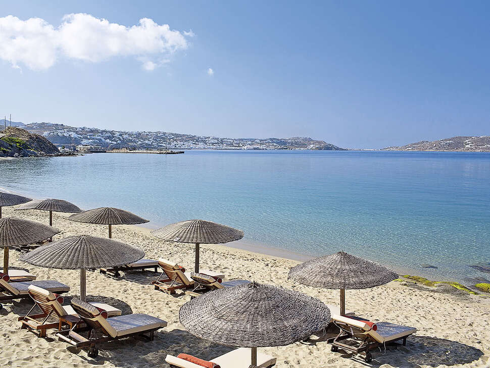 Een foto van het strand bij Mykonos Princess Hotel