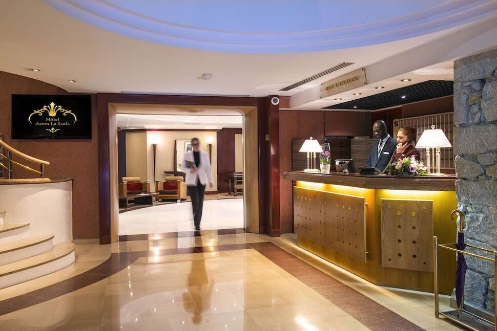 Een foto van het interieur van Hotel Aston la Scala