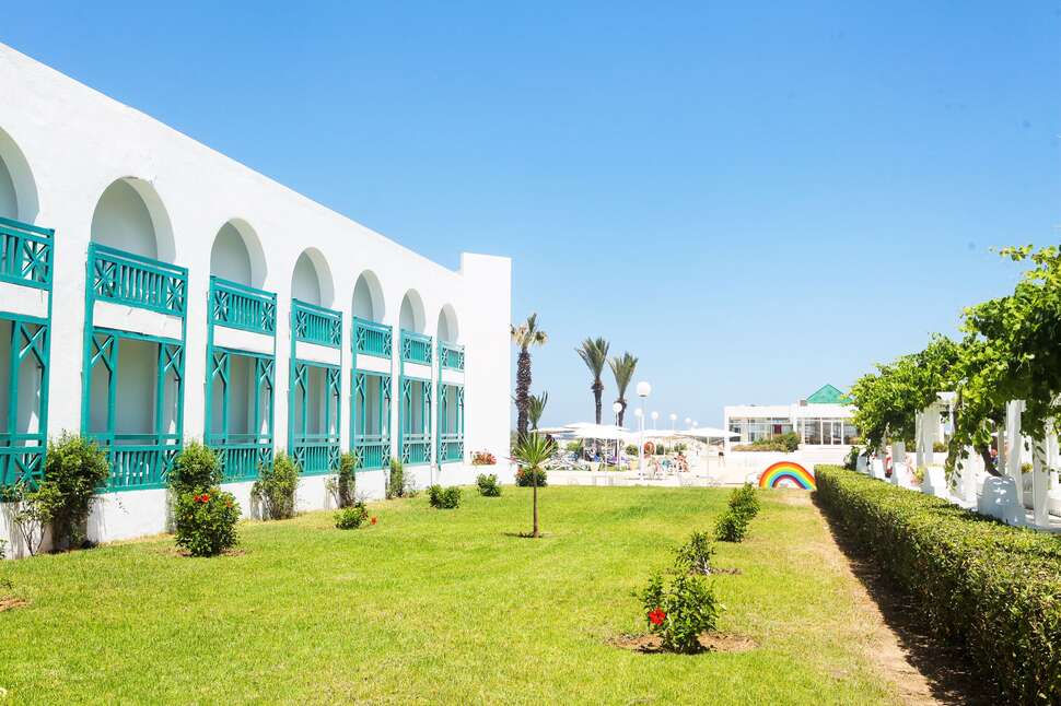 Een foto van het terras bij El Mouradi Cap Mahdia