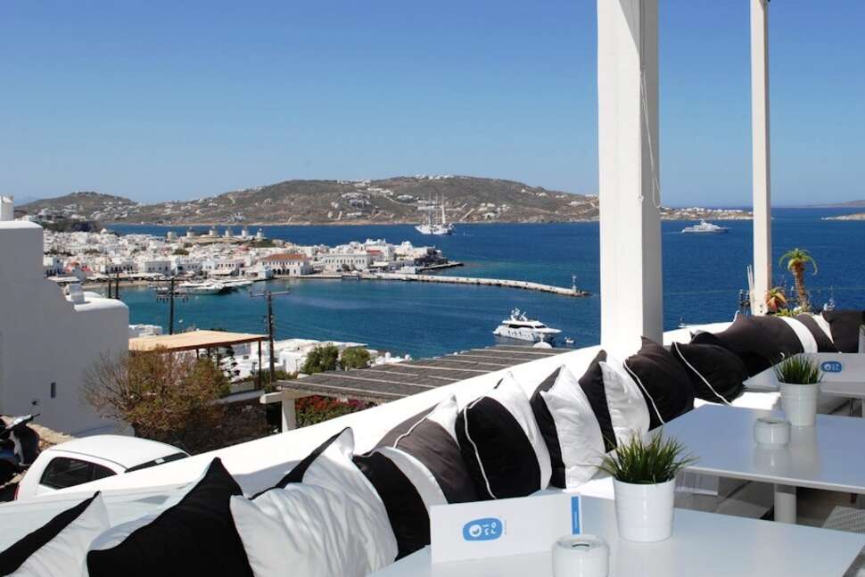Ein Foto von der Terrasse im Mykonos View