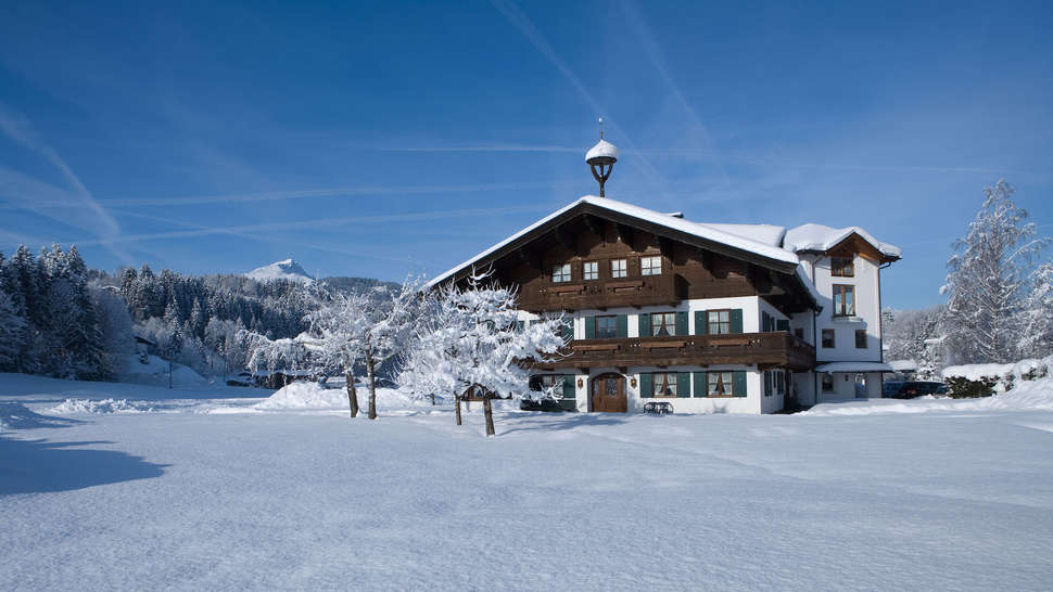 Ein Foto von der Außenansicht des Gasthof Obermair