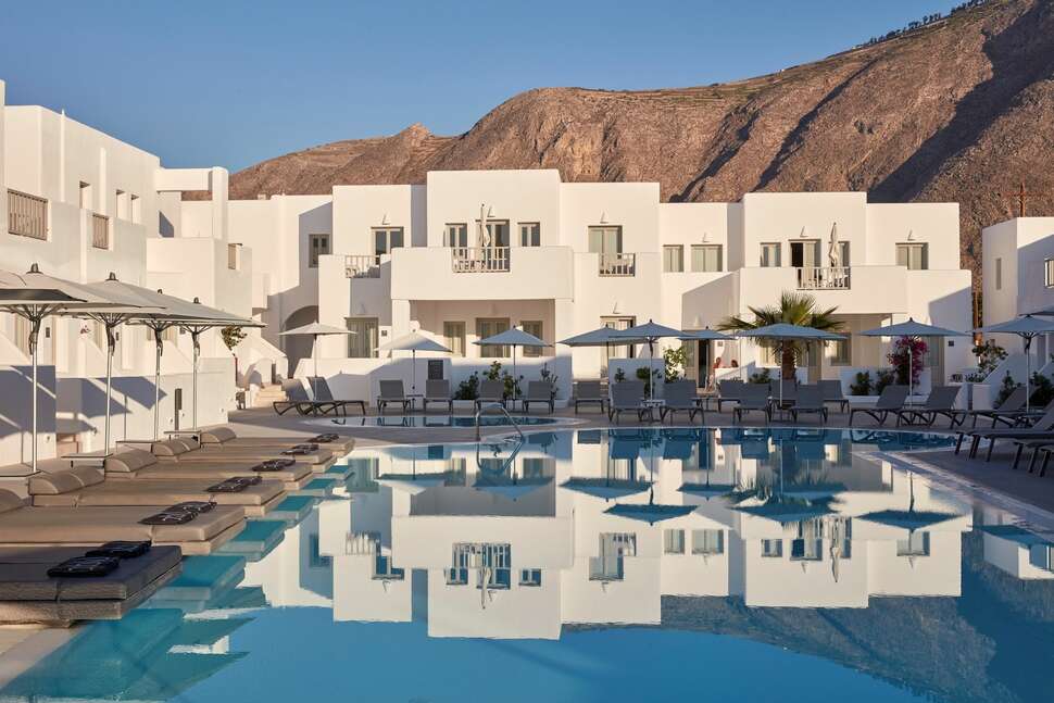 Een foto van een overzicht van Aqua Blue Hotel