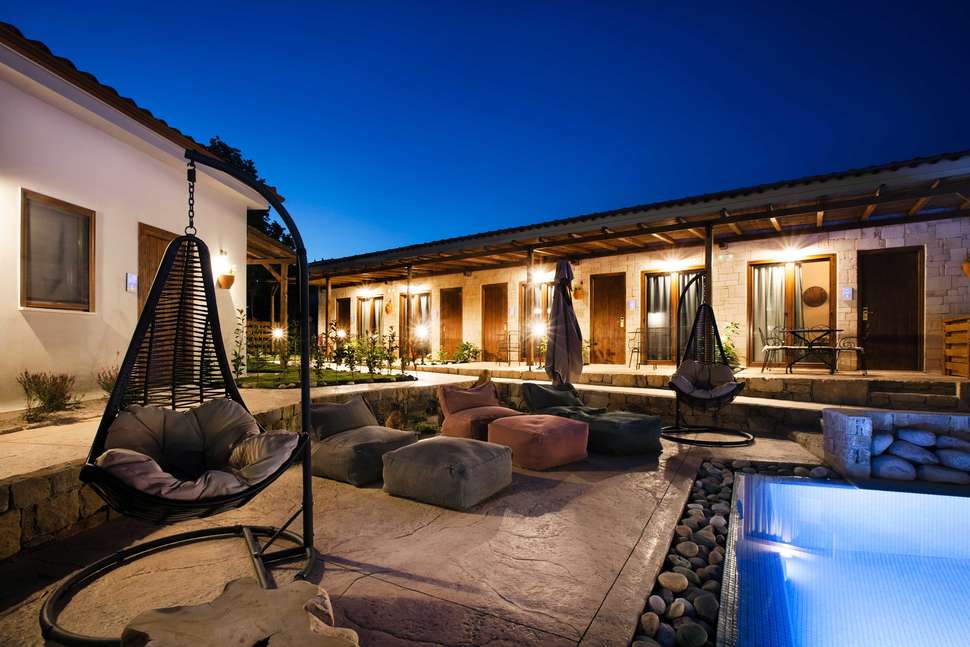 Een foto van het terras bij Casa Afytos