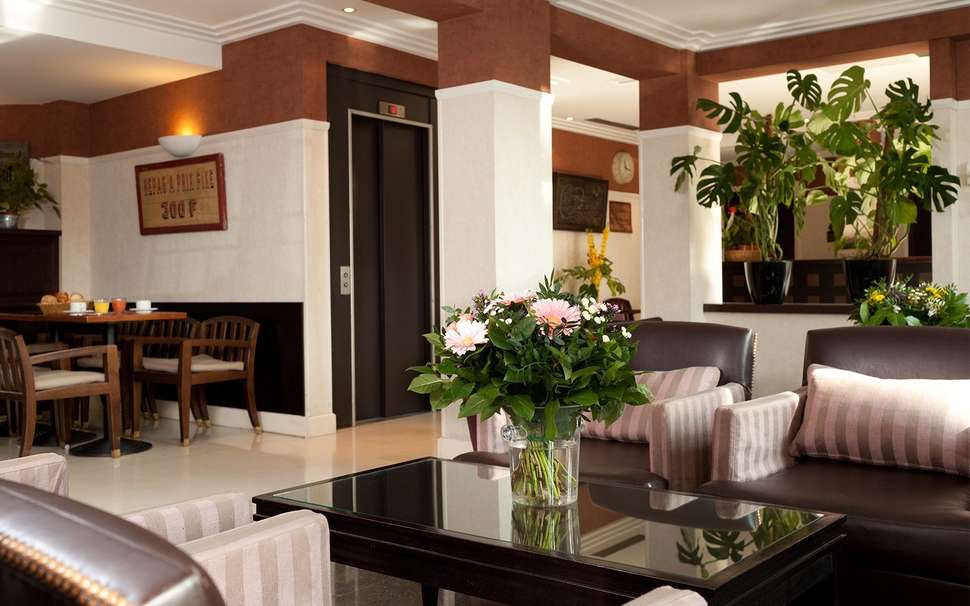 Een foto van het interieur van Hotel de la Jatte