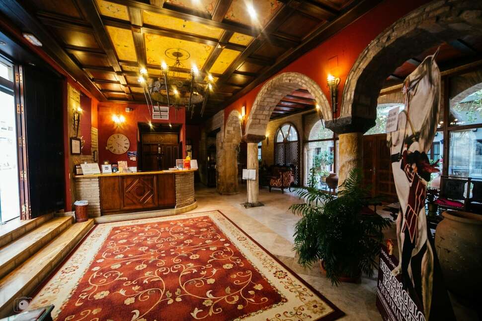 Een foto van het interieur van Hacienda Posada De Vallina